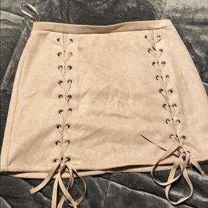 Lace Up Mini Skirt